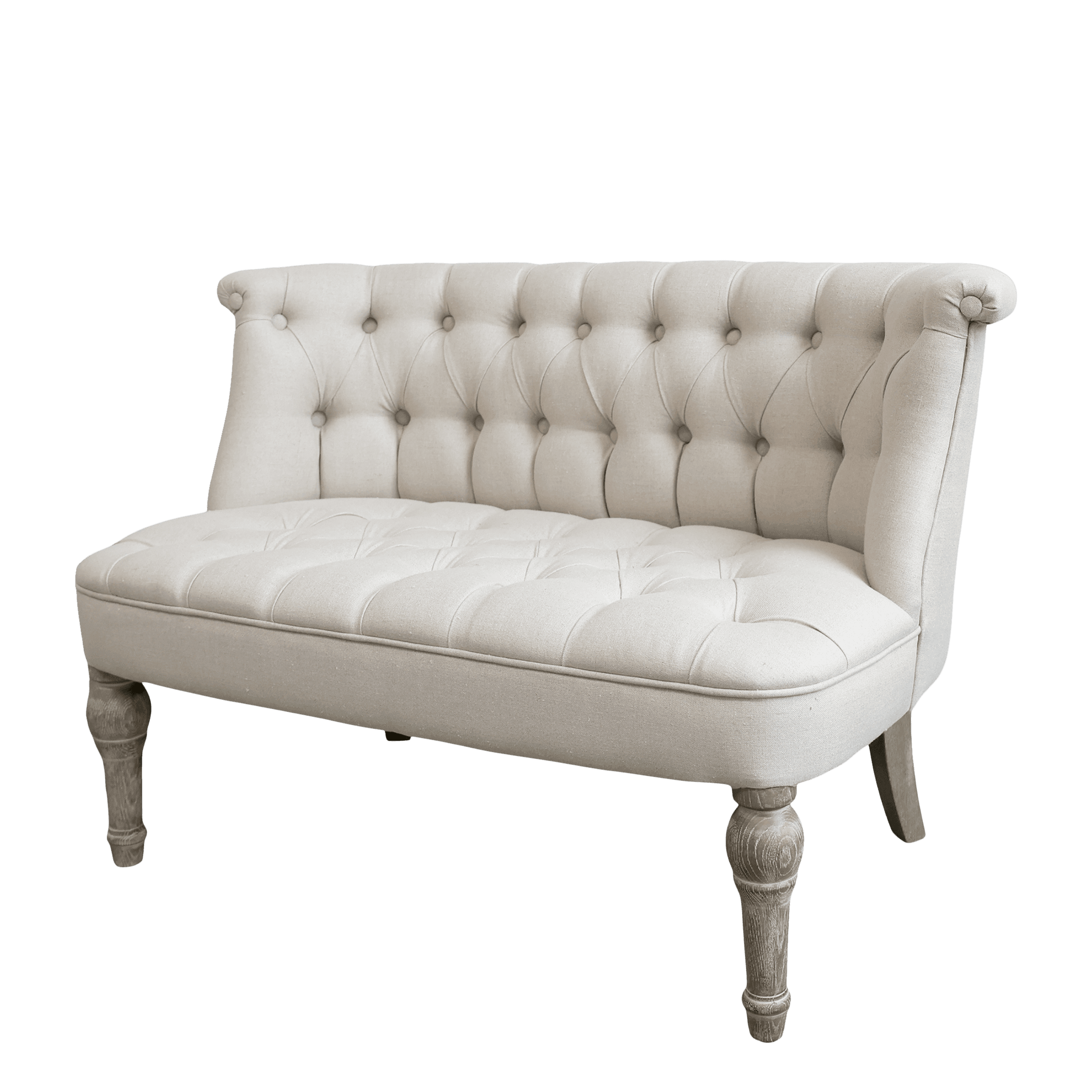 franz. Sofa in Leinenstoff 2-Sitzer