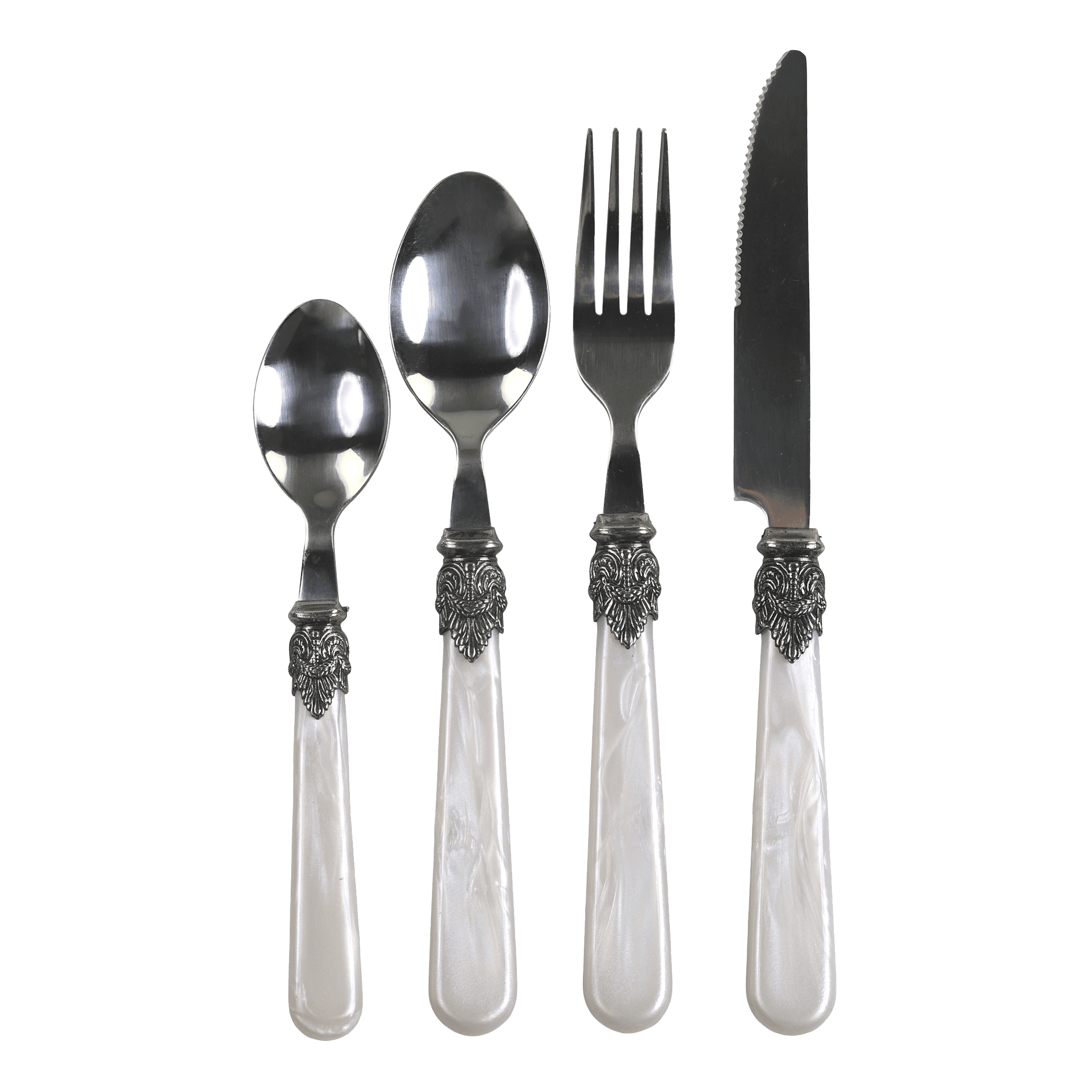 Linas Besteck m. silber Deko Satz von 4